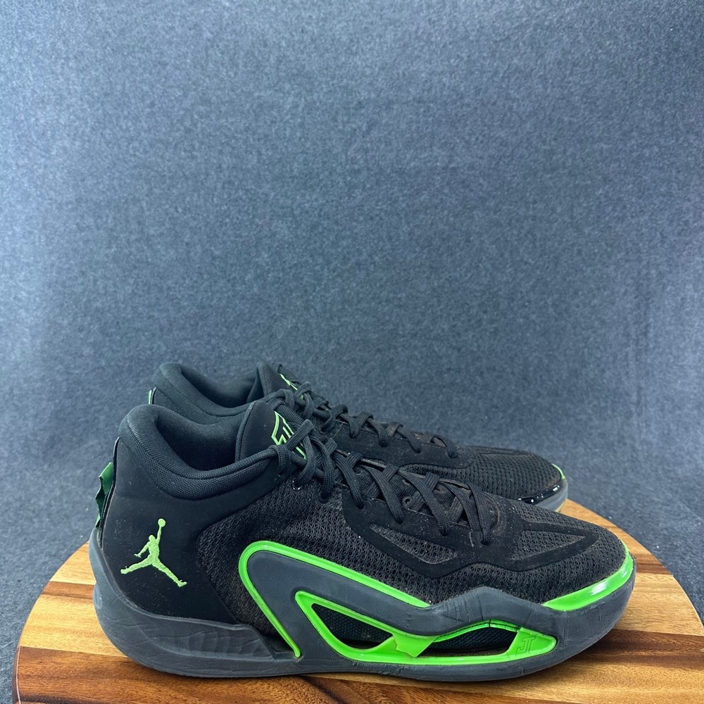 Jordan Tatum 1 Green Strike Black/Green DZ3324-003 Men's Sz 14 Basketball Shoes